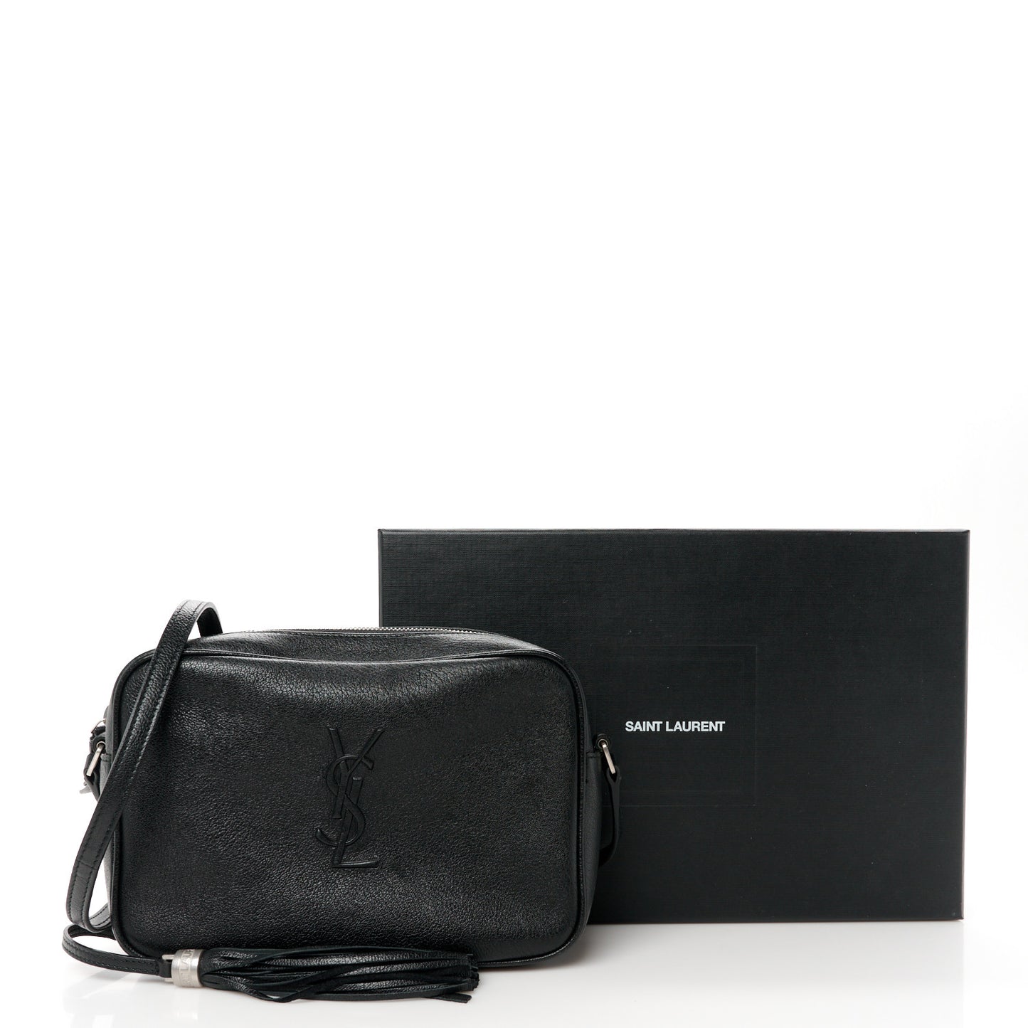 Lambskin Monogram Small Lou Camera Bag Black