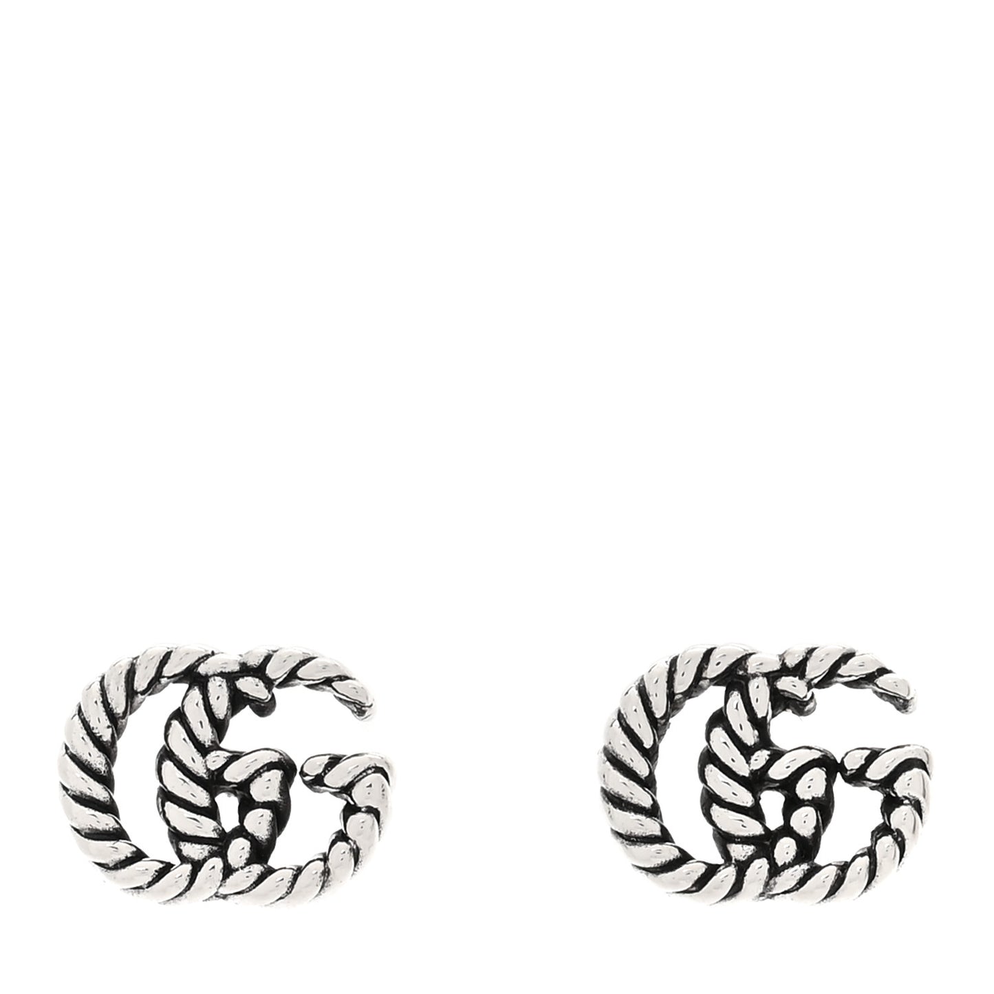 Sterling Silver Torchon Double G Earrings