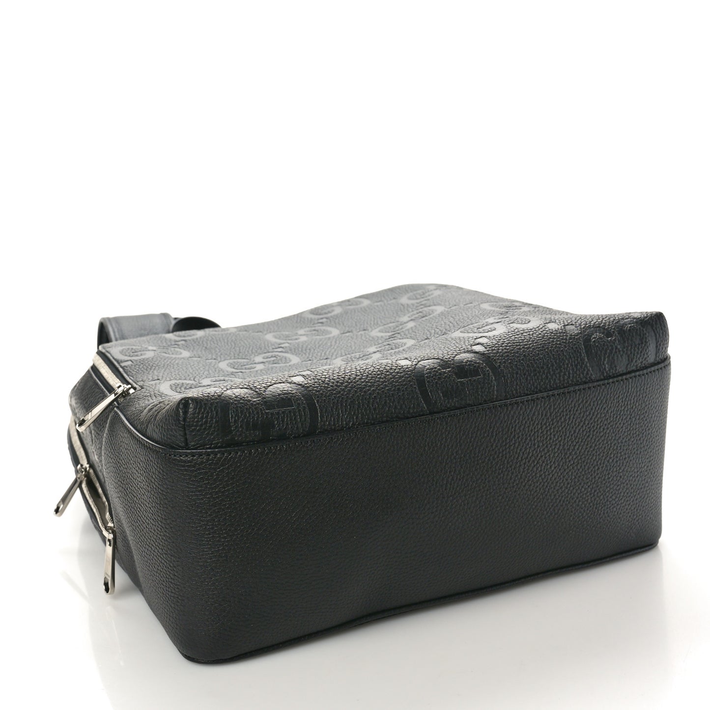 Calfskin Jumbo GG Embossed Large Backpack Black