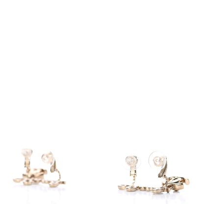 Chanel Metal CC Turnlock Climber Clip On Earrings Gold 3 of 5