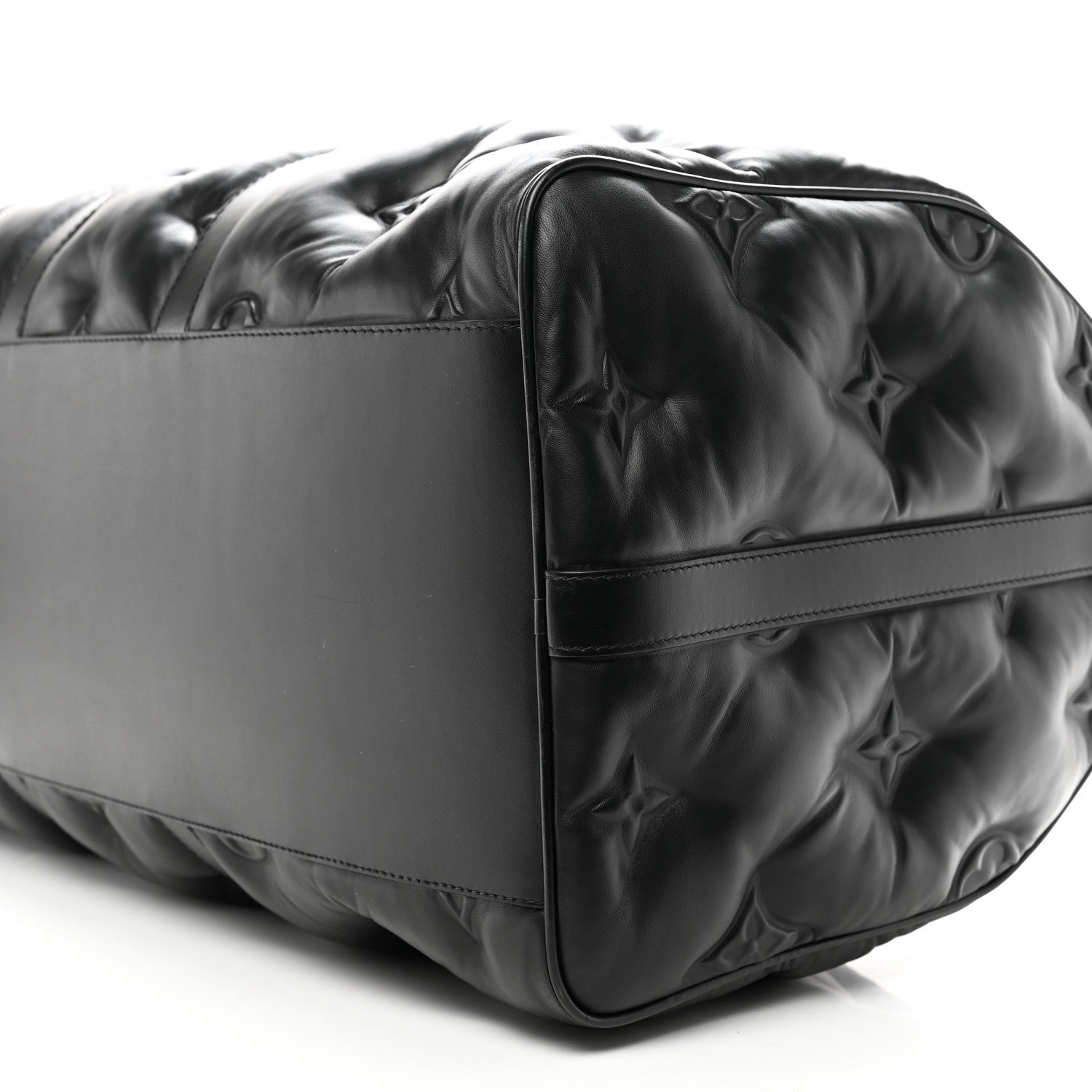 Louis Vuitton Lambskin Monogram Keepall Puffer XL Bandouliere 75 Black 8 of 11