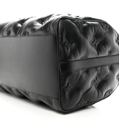 Louis Vuitton Lambskin Monogram Keepall Puffer XL Bandouliere 75 Black 8 of 11