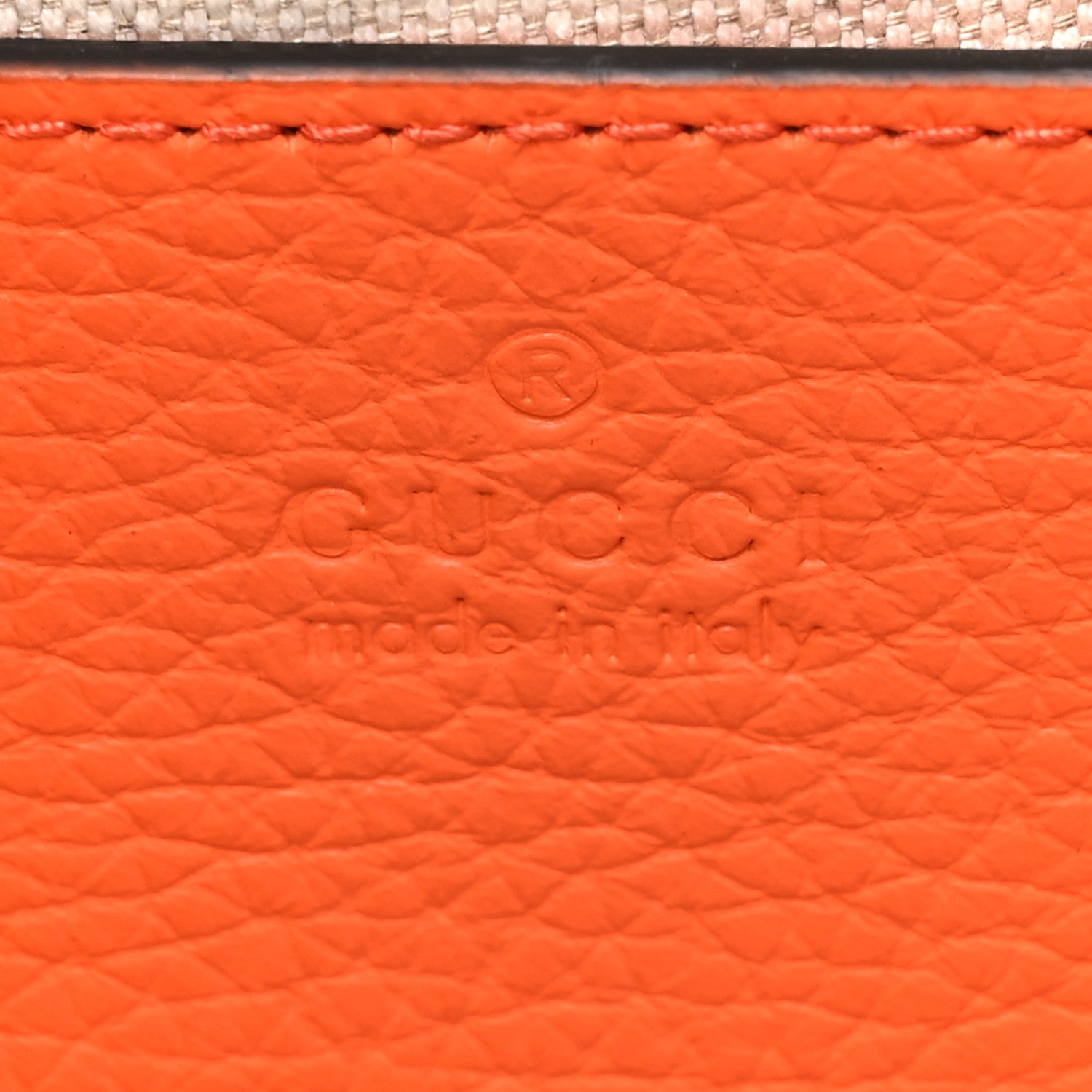 Gucci Piuma Calfskin Jumbo GG Embossed Mini Duffle Bag Good Orange 6 of 13