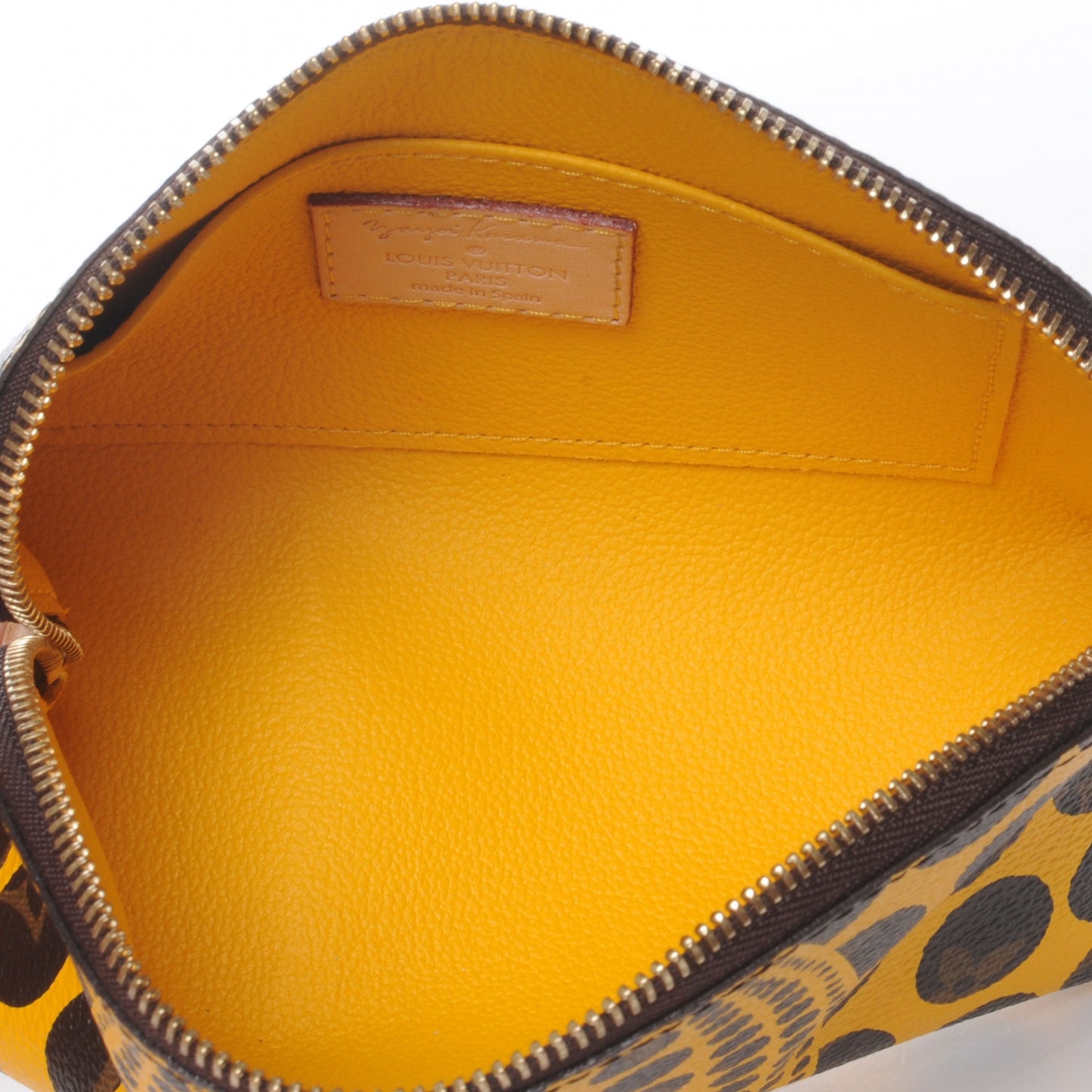 Monogram Kusama Pumpkin Dots Cosmetic Pouch Yellow