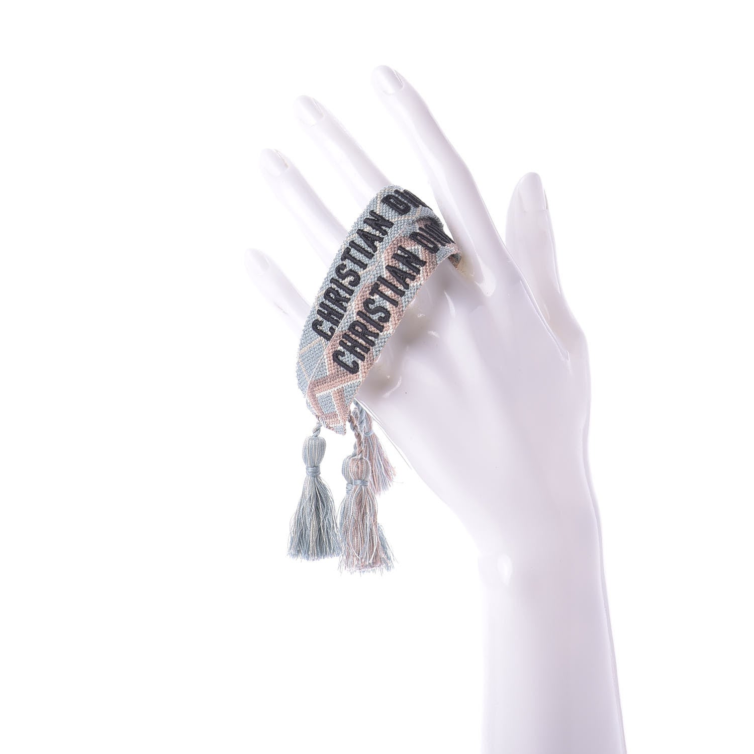 Christian Dior Woven Cotton J'Adior Friendship Bracelet Set Blue Nude 2 of 4