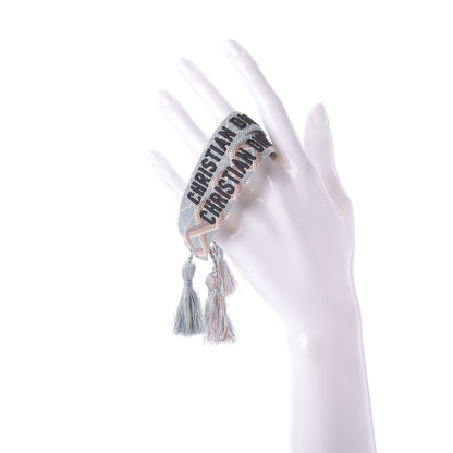 Christian Dior Woven Cotton J'Adior Friendship Bracelet Set Blue Nude 2 of 4