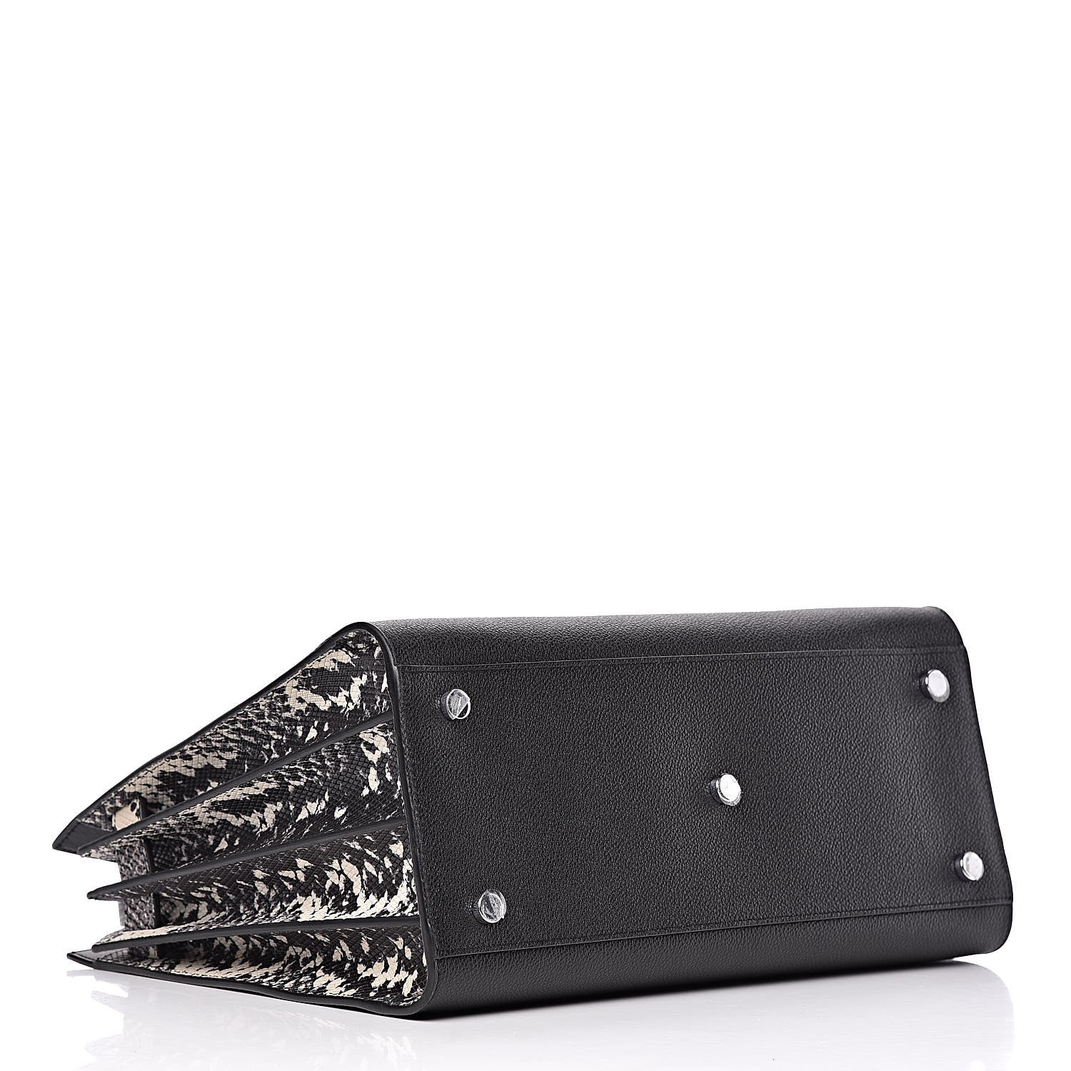 Saint Laurent Grained Calfskin Embossed Python Small Sac De Jour Black 4 of 10
