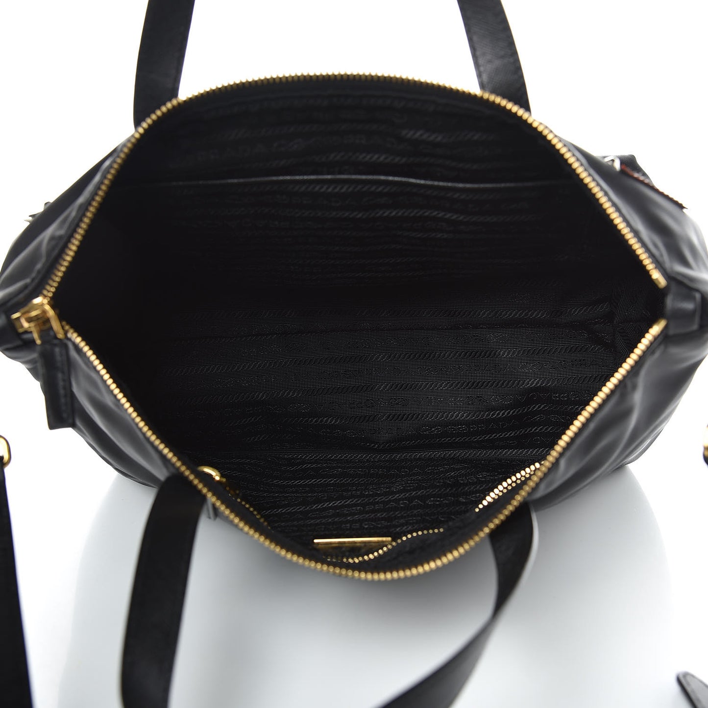 Nylon Tessuto Saffiano Robot Tote Bag Black Mimosa