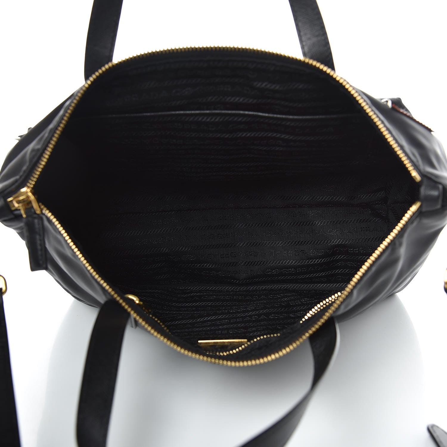 Prada Nylon Tessuto Saffiano Robot Tote Bag Black Mimosa 5 of 8