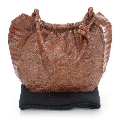 Nancy Gonzalez Crocodile Python Embossed Shoulder Bag 3 of 6