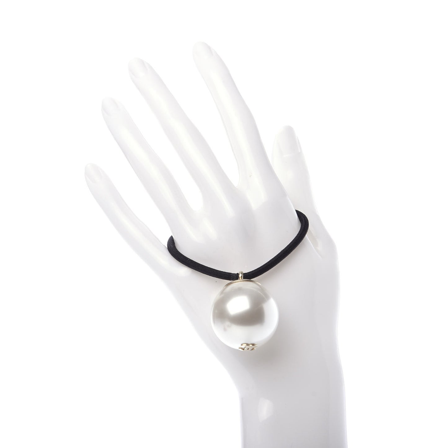 Pearl CC Hair Tie Black White