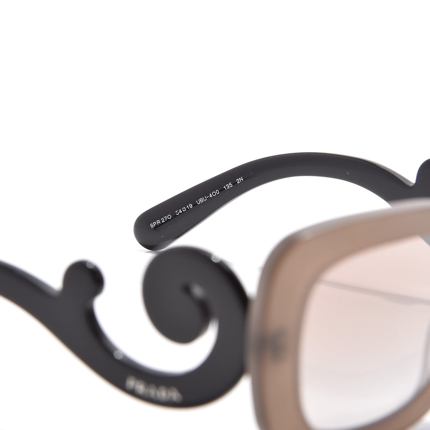 Prada Acetate Baroque Sunglasses SPR 27O Brown Black 7 of 8