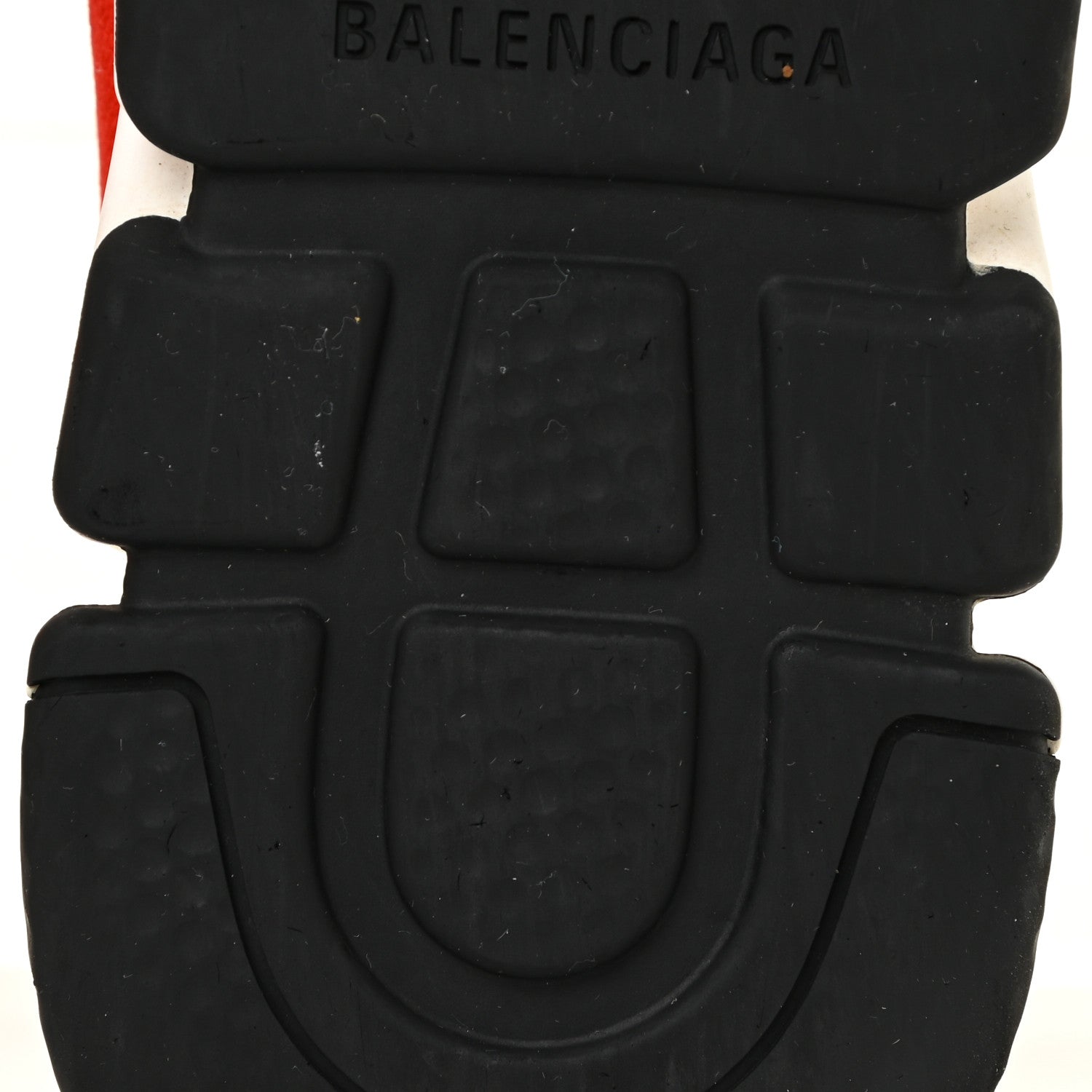 Balenciaga Neoprene Knit Allover Logo Womens Speed Sneakers 39 Rouge White 10 of 17