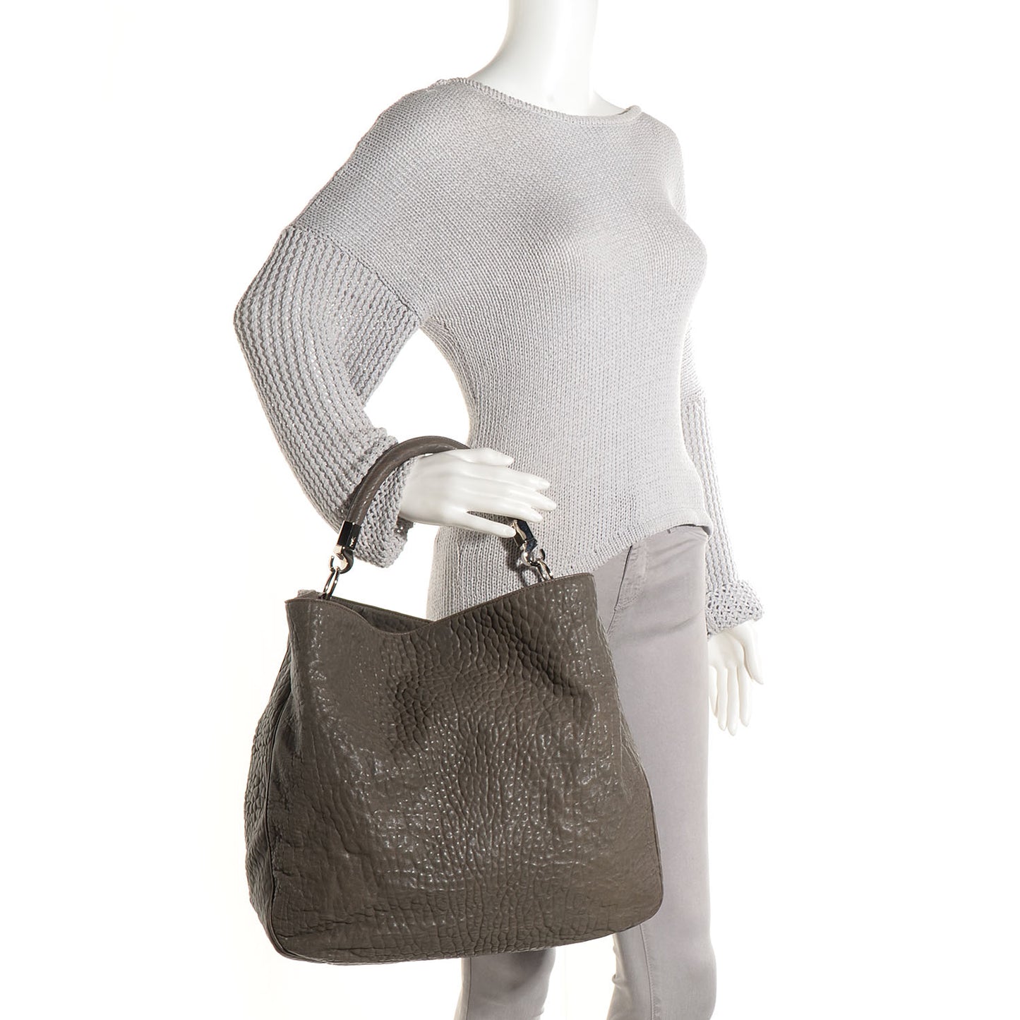 Leather Large Roady Grey