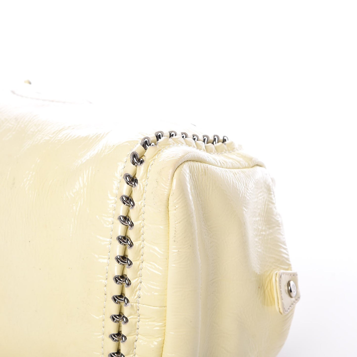 Patent Luxe Ligne Medium Bowler Ivory