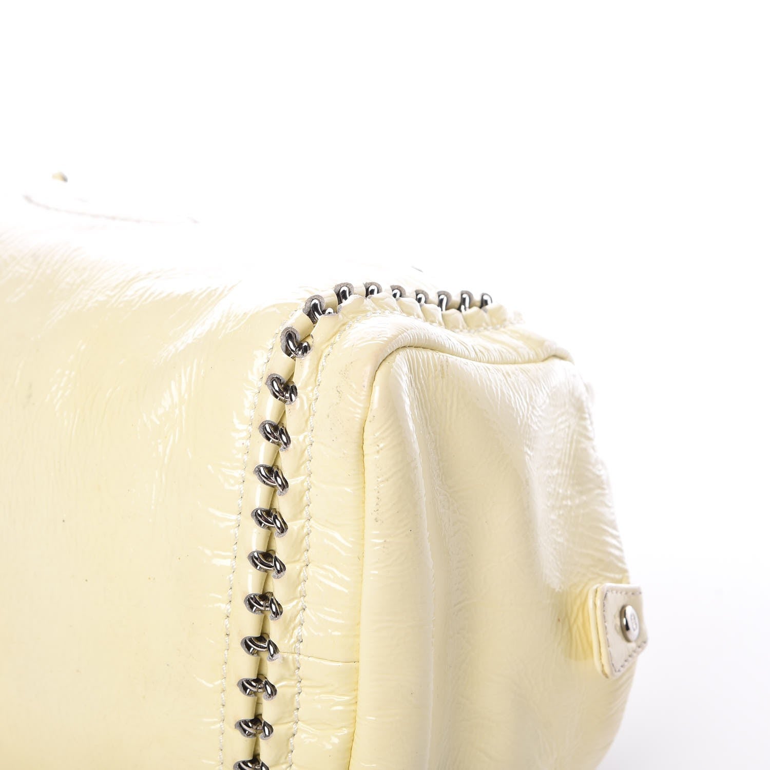 Chanel Patent Luxe Ligne Medium Bowler Ivory 13 of 17