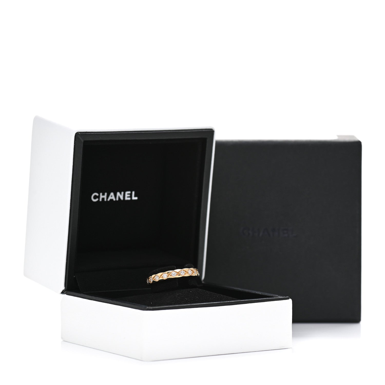Chanel 18K Yellow Gold Diamond Mini Coco Crush Ring 52 6 6 of 6