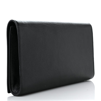 Saint Laurent Calfskin Monogram Large Belle De Jour Clutch Black 3 of 8