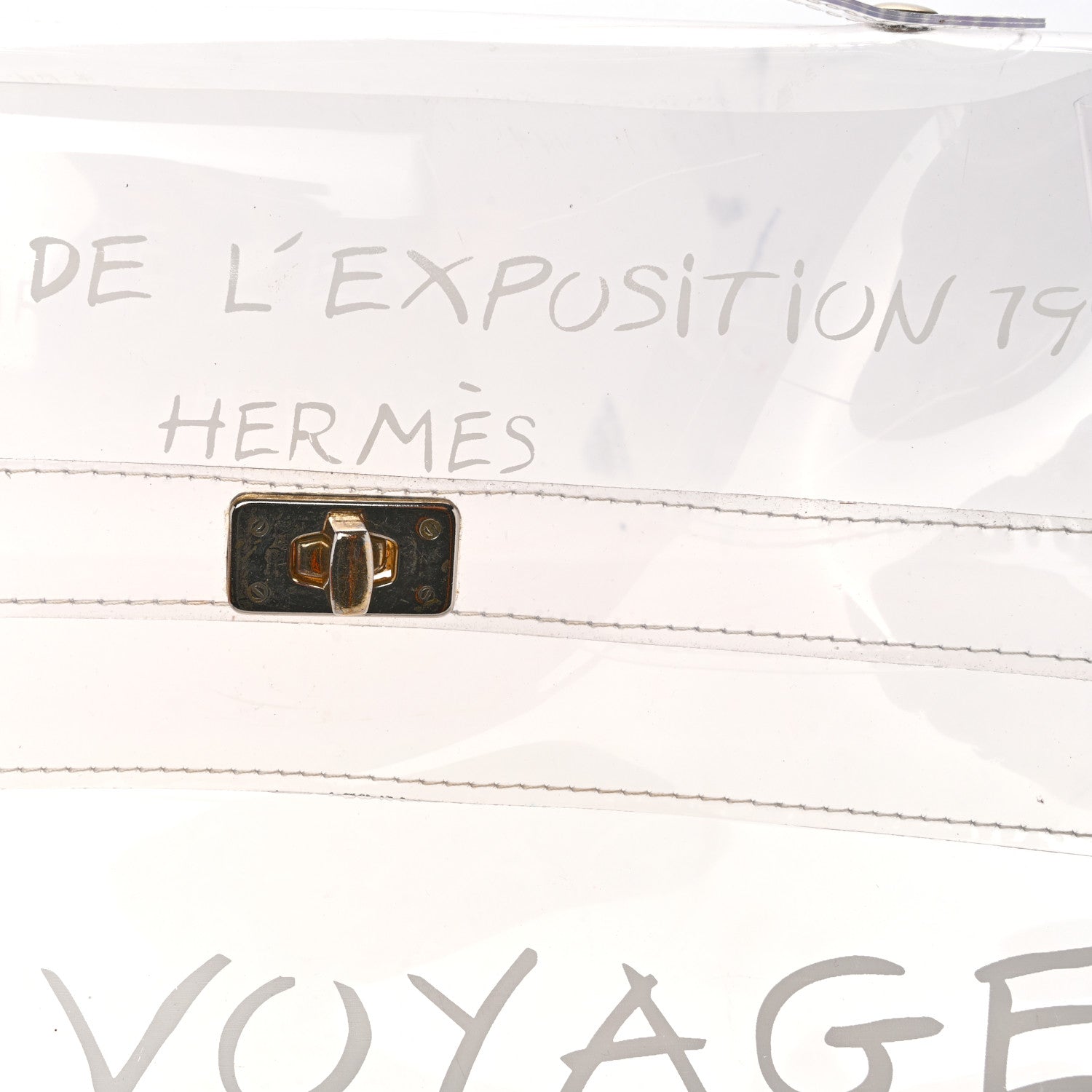 Hermes Vinyl Souvenir De L'Exposition Kelly Transparent 9 of 14