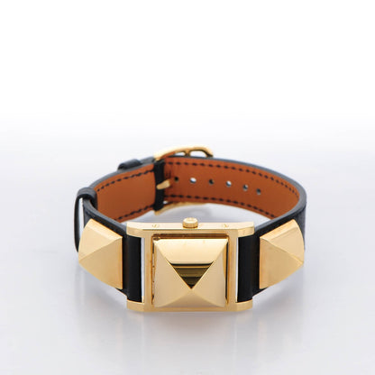 Hermes Stainless Steel Epsom 23mm Medor Quartz Watch Noir 3 of 8