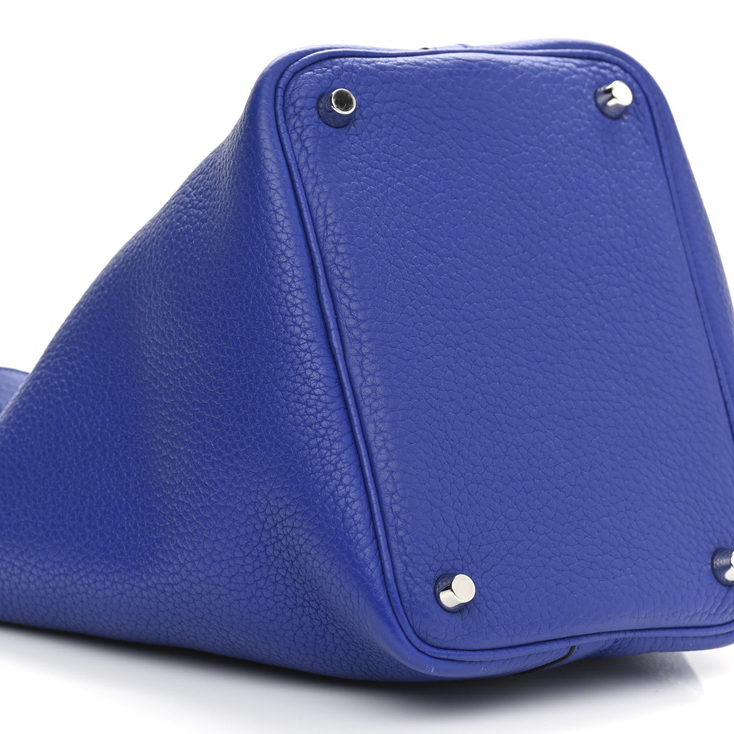 Hermes Taurillon Clemence Picotin Lock 18 PM Bleu Electrique 9 of 12