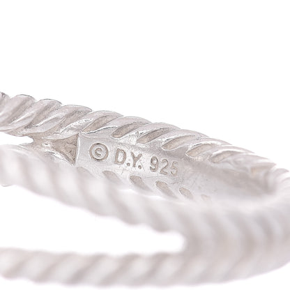David Yurman Sterling Silver Diamond 7mm Petite Albion Pave Ring 52 6 5 of 5