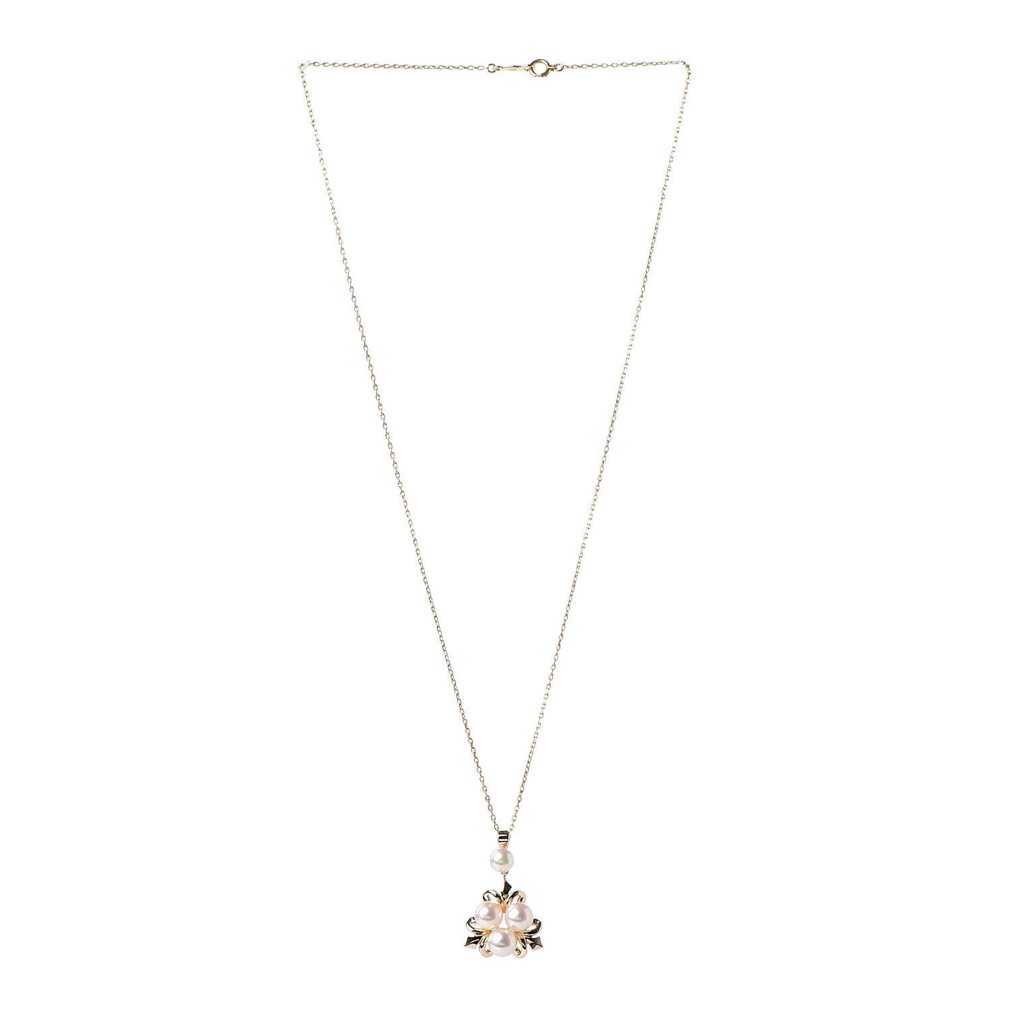 14K Yellow Gold Akoya Pearl 5.5-7mm Pendant Necklace