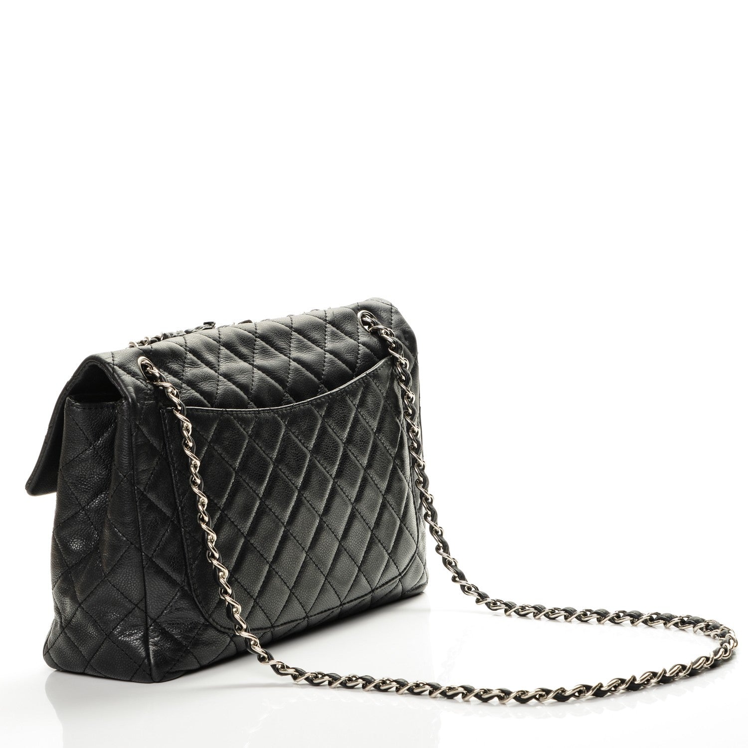 Chanel Washed Caviar Maxi Single Flap Black 3 of 7