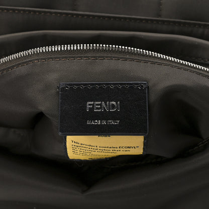 Fendi Econyl Nylon Cuoio Romano Monochrome Medium Baguette Messenger Bag Ebano 6 of 13