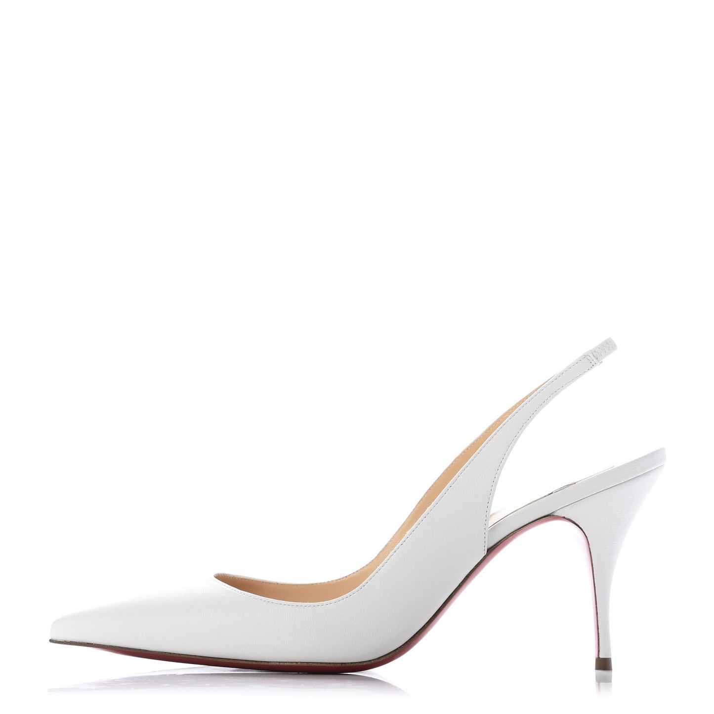 Nappa Clare Sling 80 Pumps 39 White