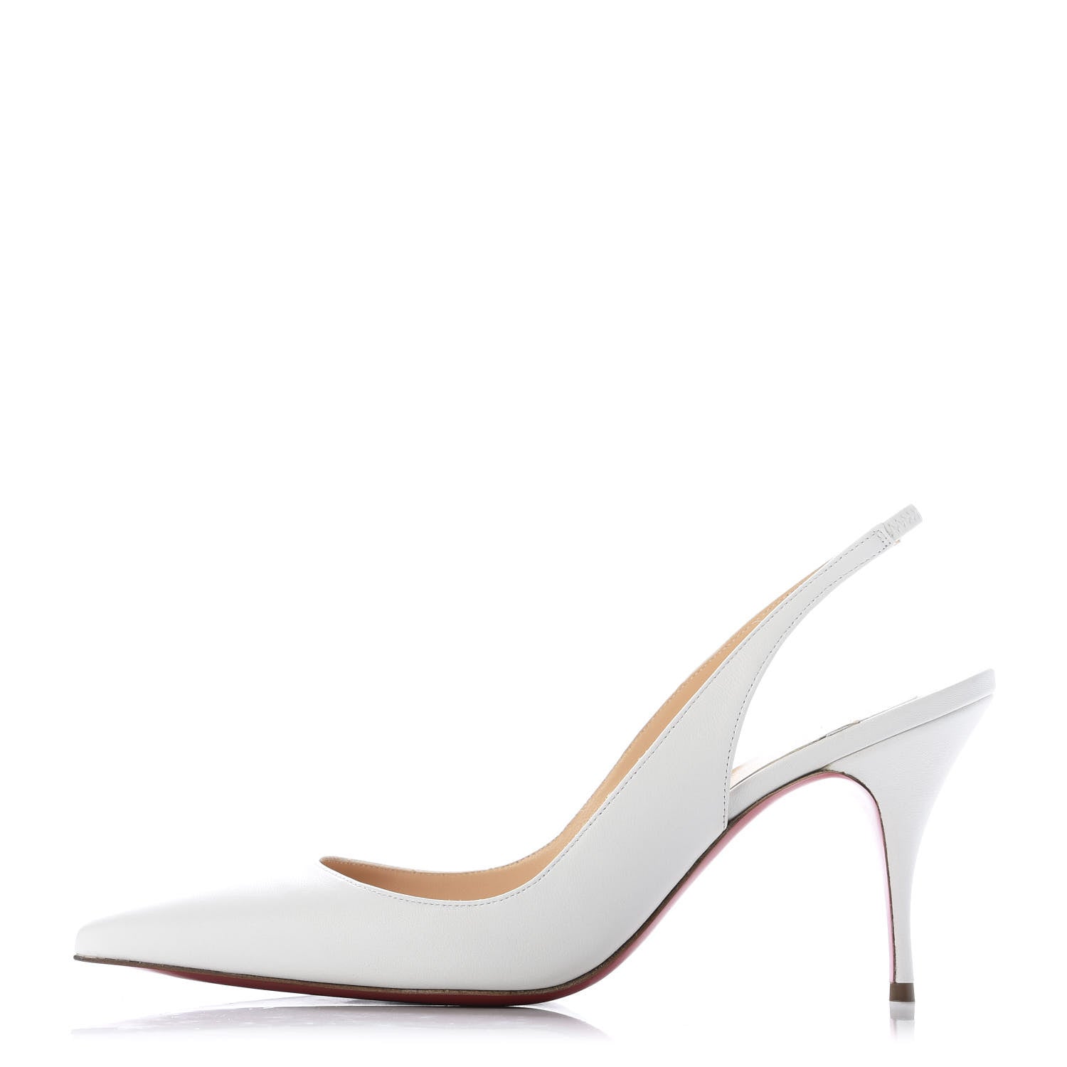 Christian Louboutin Nappa Clare Sling 80 Pumps 39 White 1 of 9
