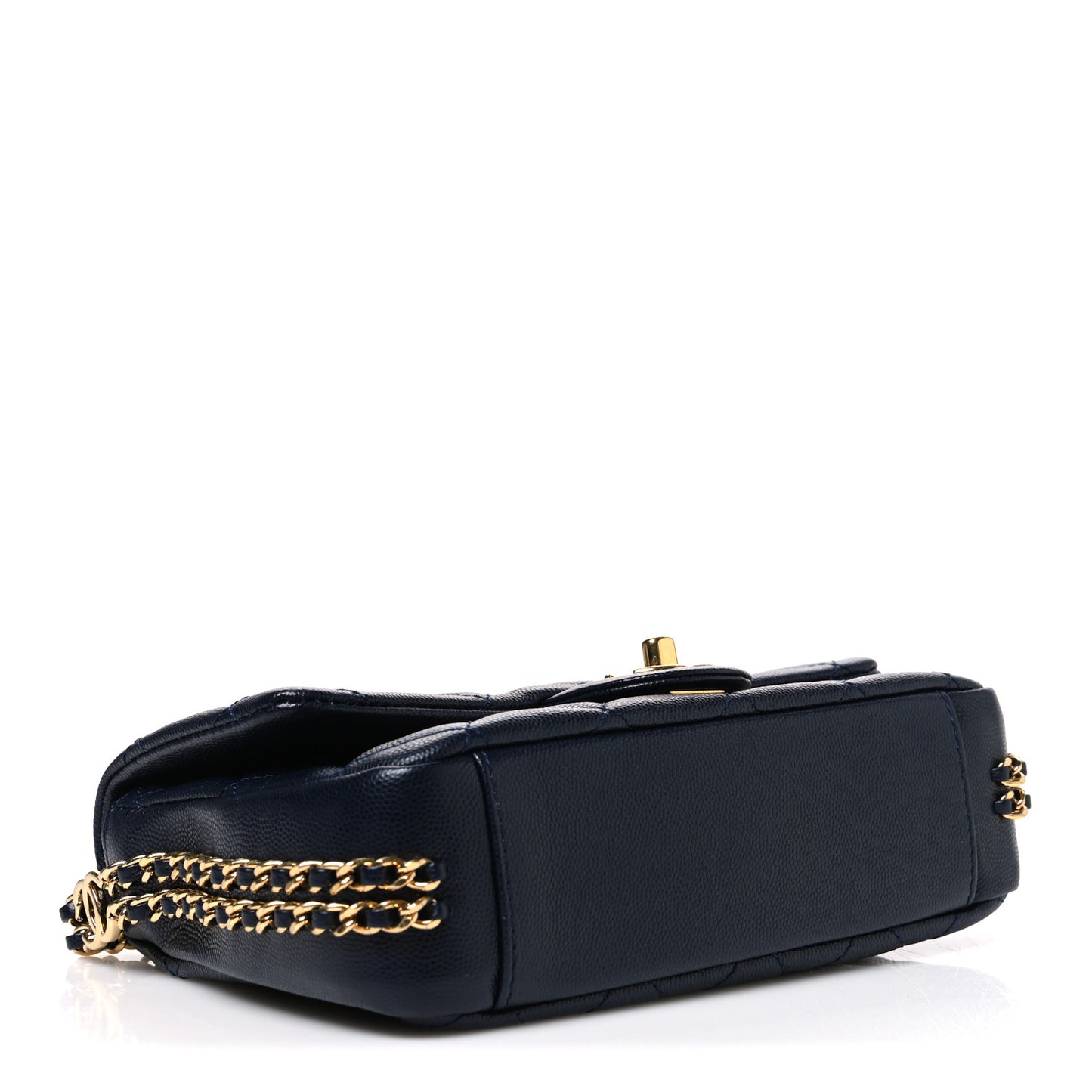 Caviar Quilted Mini CC You Flap Navy