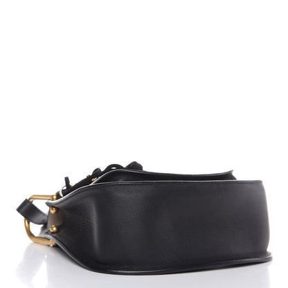 Chloe Calfskin Small Hudson Fringe Shoulder Bag Black 4 of 7