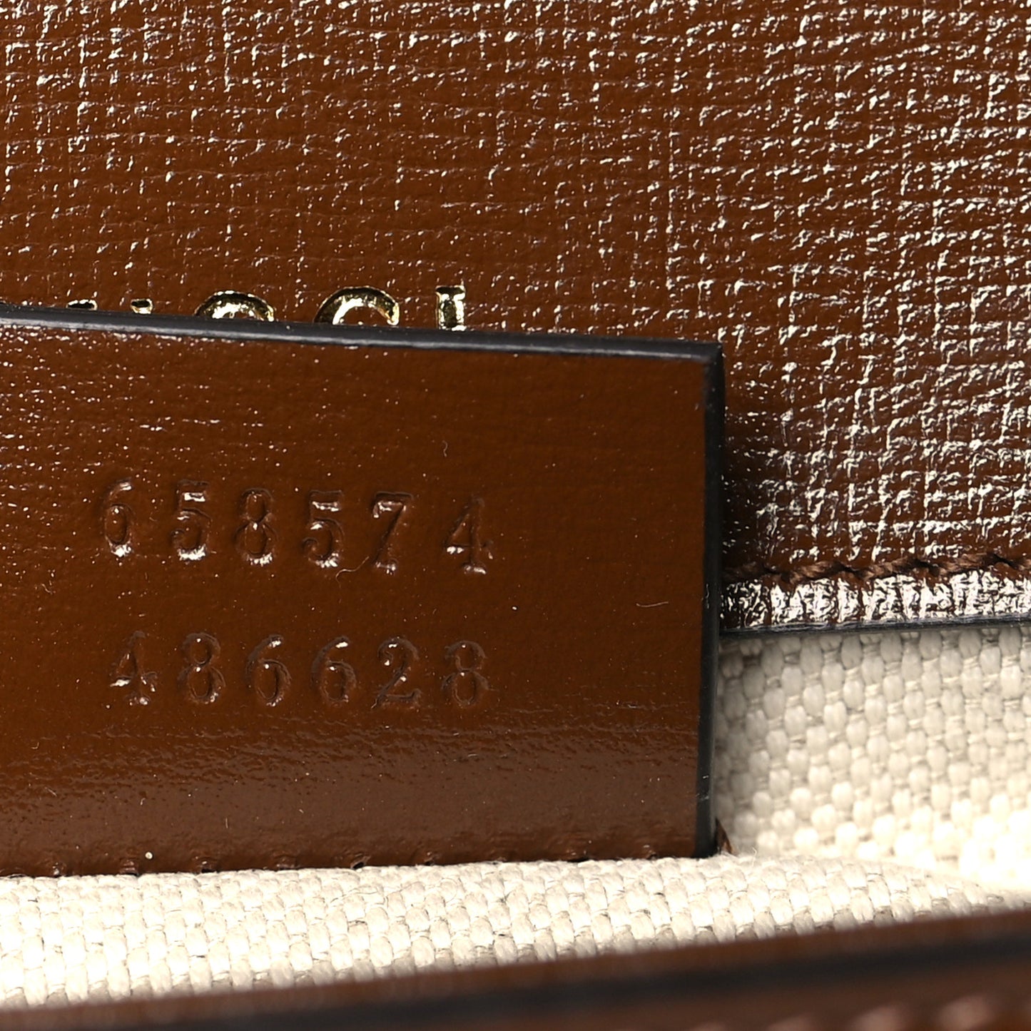 GG Supreme Monogram Azalea Calfskin Web Mini Horsebit 1955 Shoulder Bag Beige Ebony Brown Sugar