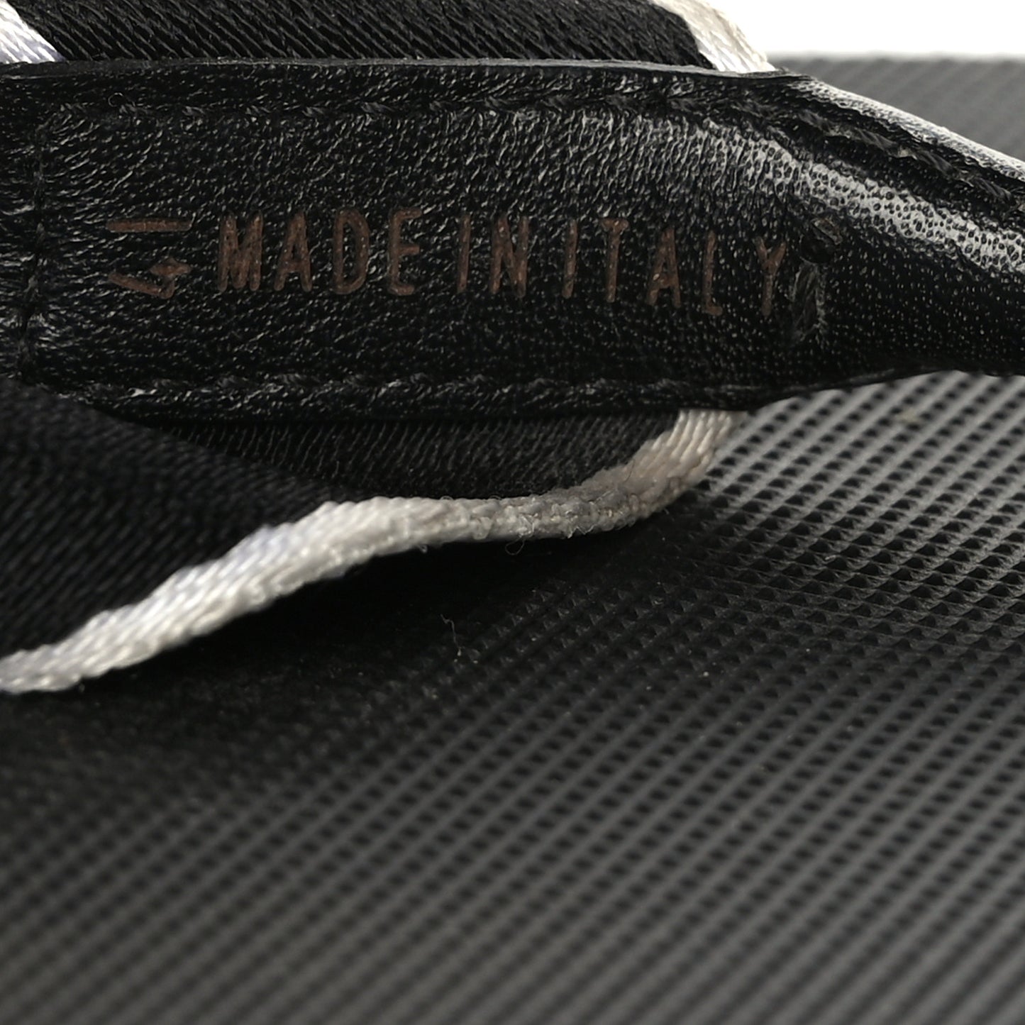 Cotton Logo Thong Strap Sandals 41 Black White
