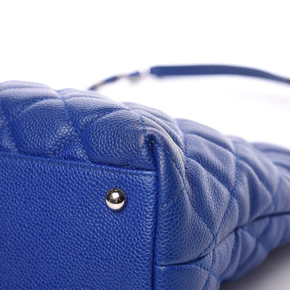 Chanel Caviar Quilted CC Shopping Tote Blue 9 of 13