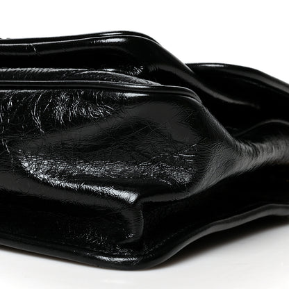 Saint Laurent Crinkled Calfskin Matelasse Monogram Medium Niki Chain Satchel Black 11 of 11