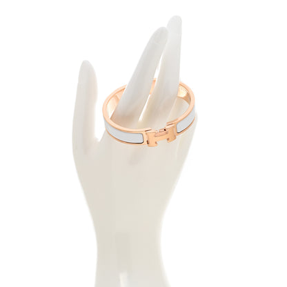 Hermes Enamel Narrow Clic Clac H Bracelet PM White 2 of 5