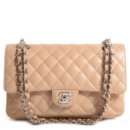 Chanel Caviar Quilted Medium Double Flap Beige Clair 1 of 8