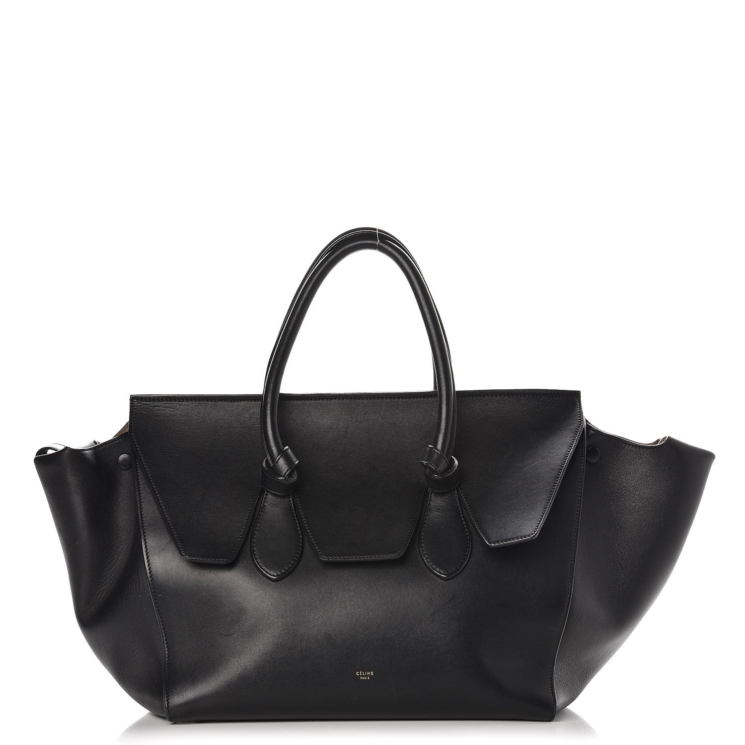 Celine Smooth Calfskin Large Tie Knot Tote Black 1 of 16