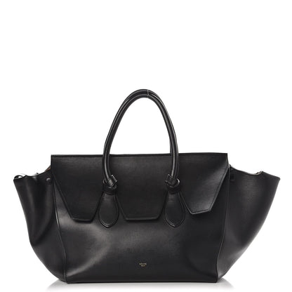 Celine Smooth Calfskin Large Tie Knot Tote Black 1 of 16