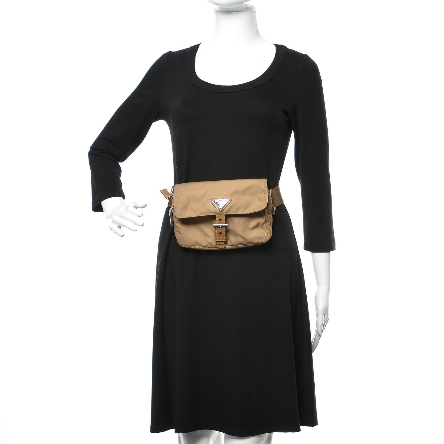 Tessuto Nylon Saffiano Belt Bag Brown