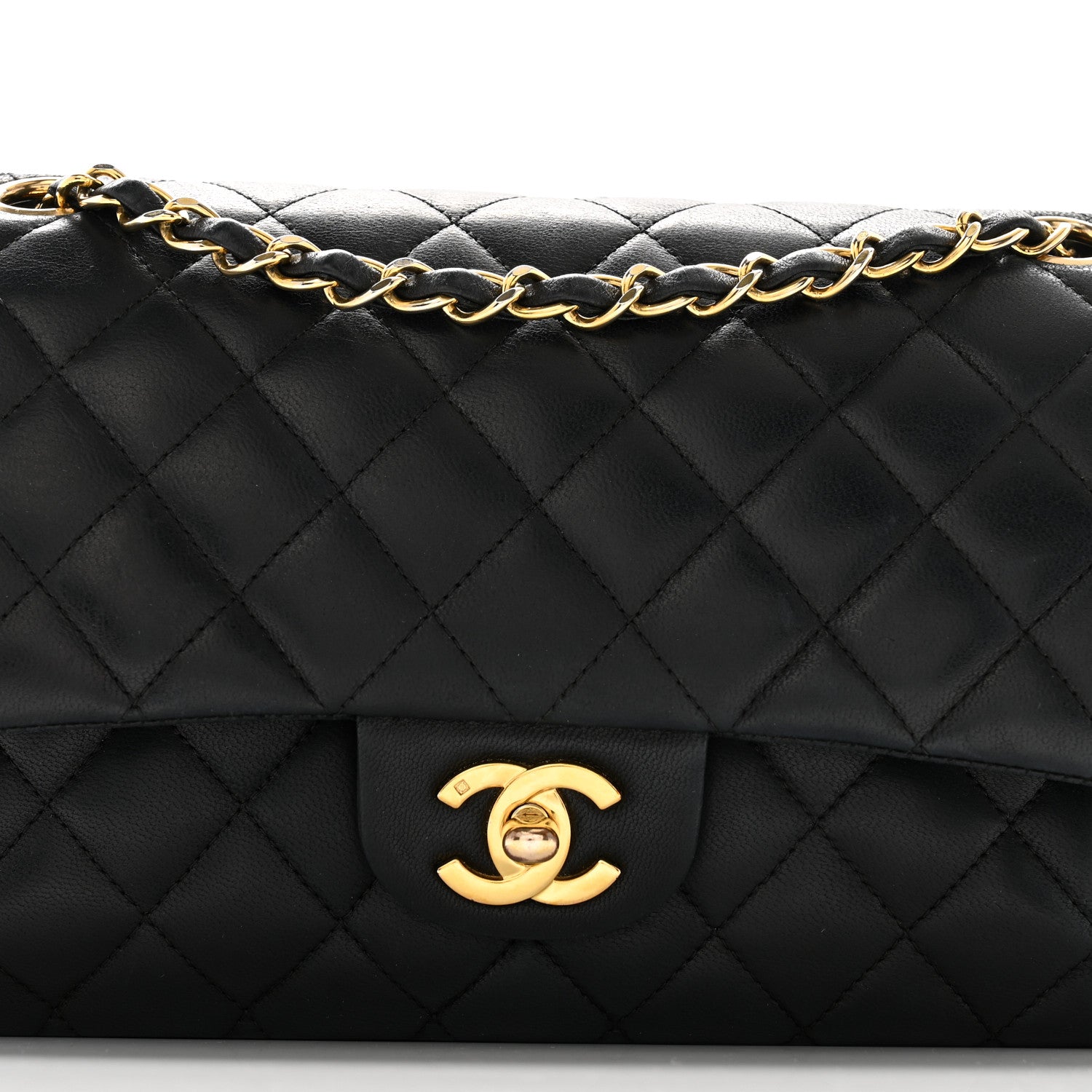Chanel Lambskin Quilted Medium Double Flap Navy 8 of 12