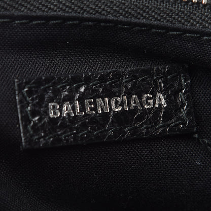Balenciaga Agneau Classic Silver Hardware S City Logo Strap Black White 6 of 8