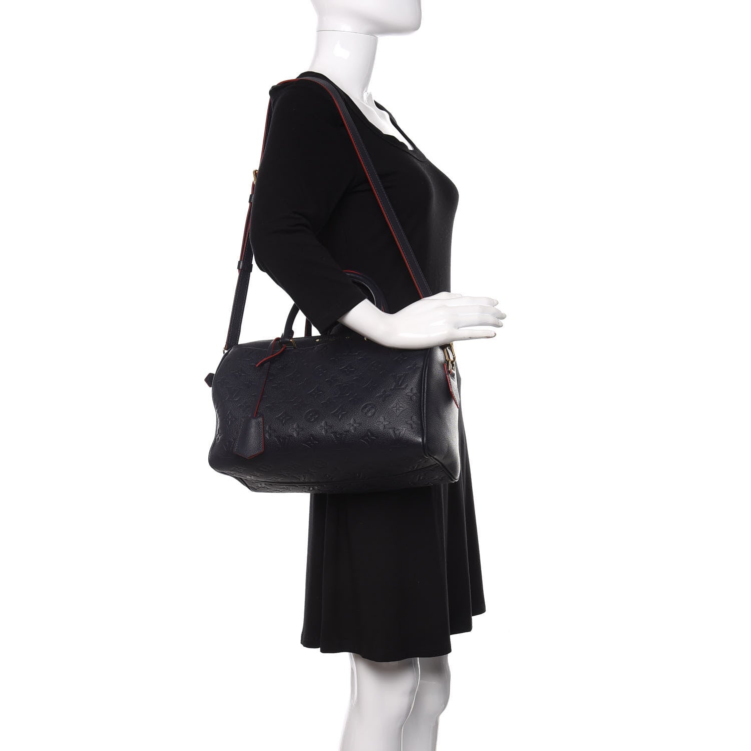 Louis Vuitton Empreinte Speedy Bandouliere 30 NM Marine Rouge 2 of 10