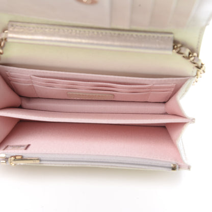 Chanel Iridescent Lambskin Quilted Mini Wallet On Chain WOC Ivory 5 of 11