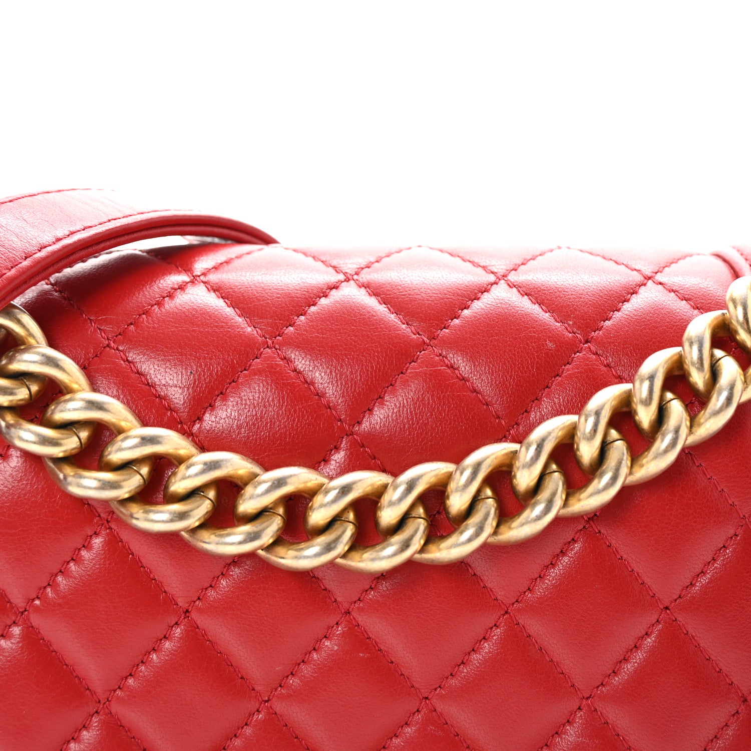 Chanel Lambskin Quilted Small Boy Flap Red 8 of 10