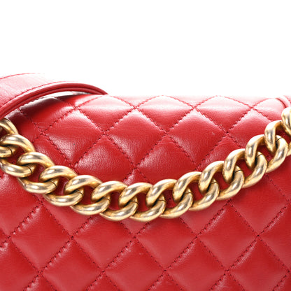 Chanel Lambskin Quilted Small Boy Flap Red 8 of 10