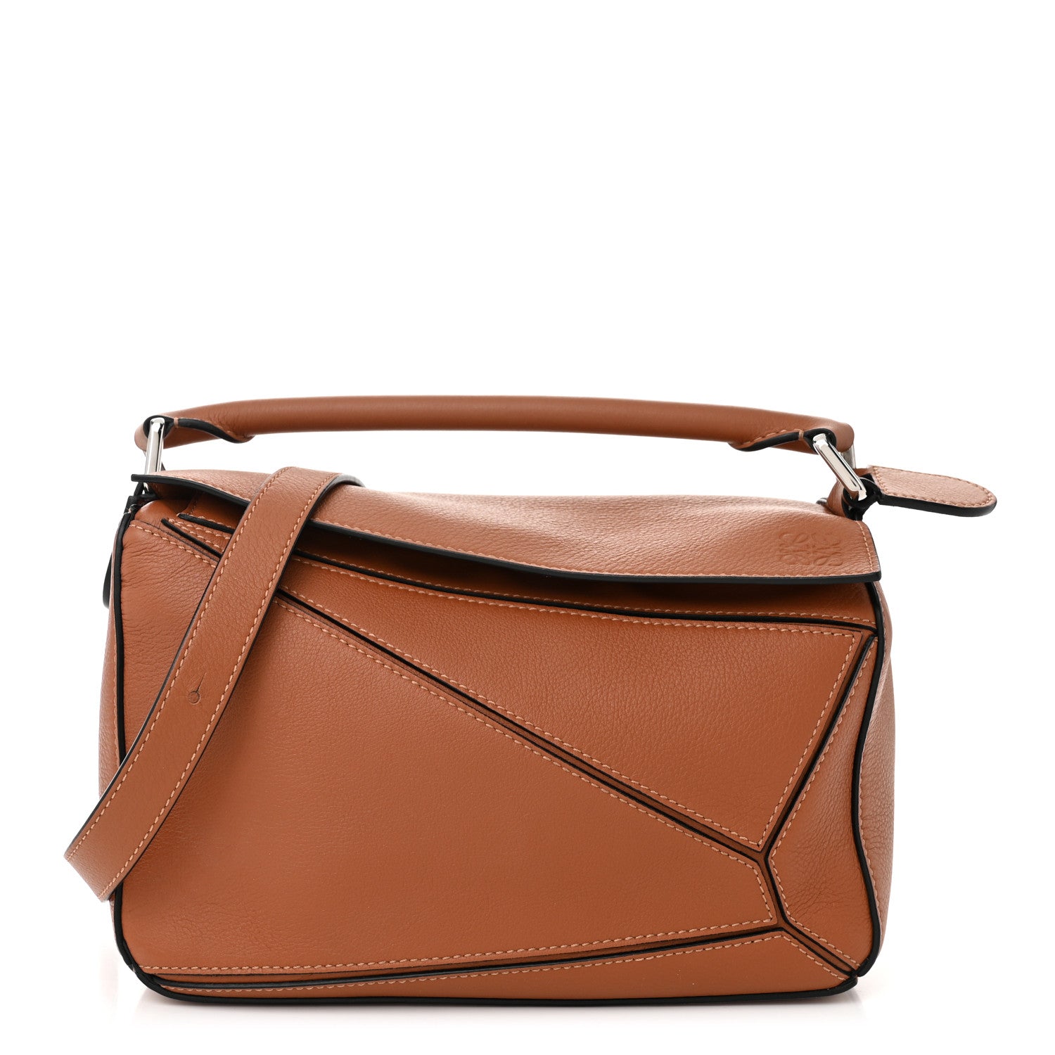 Loewe Calfskin Small Puzzle Bag Tan 1 of 9