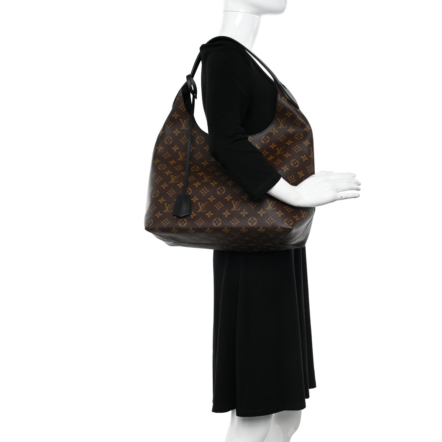 Monogram Flower Hobo Black